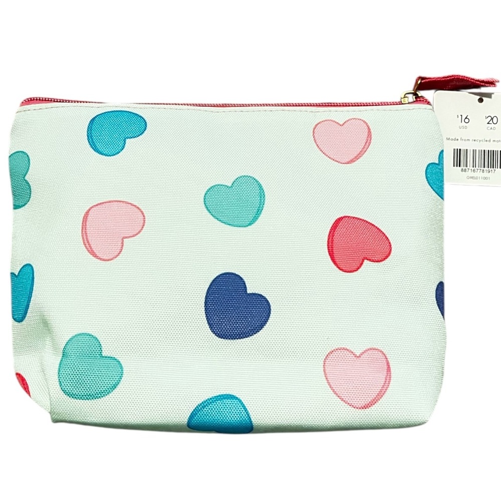 The Cosmetics Company Store Heart Cosmetic Bag Travel Makeup Pouch NWT - Picture 2 of 8
